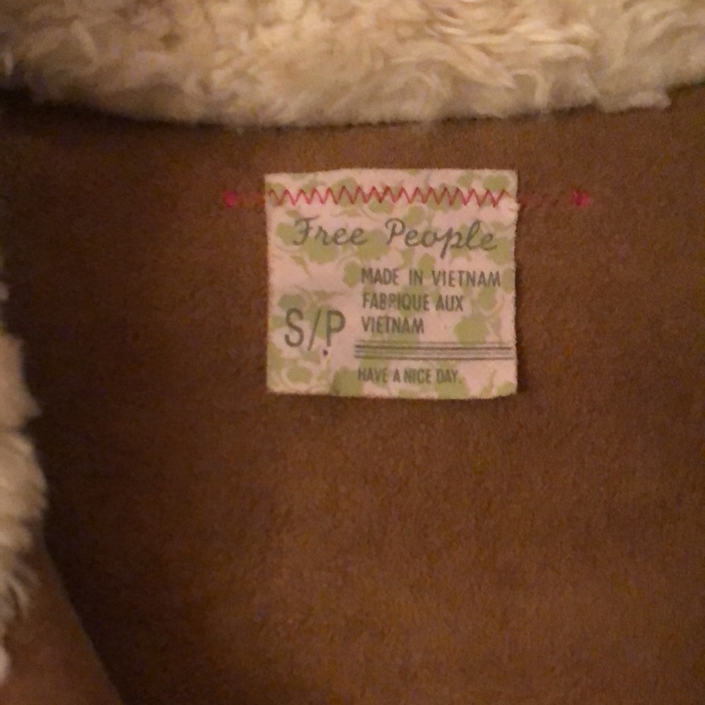 Free People Faux Shearling & Suede Boho Bomber - Picture 2 of 8